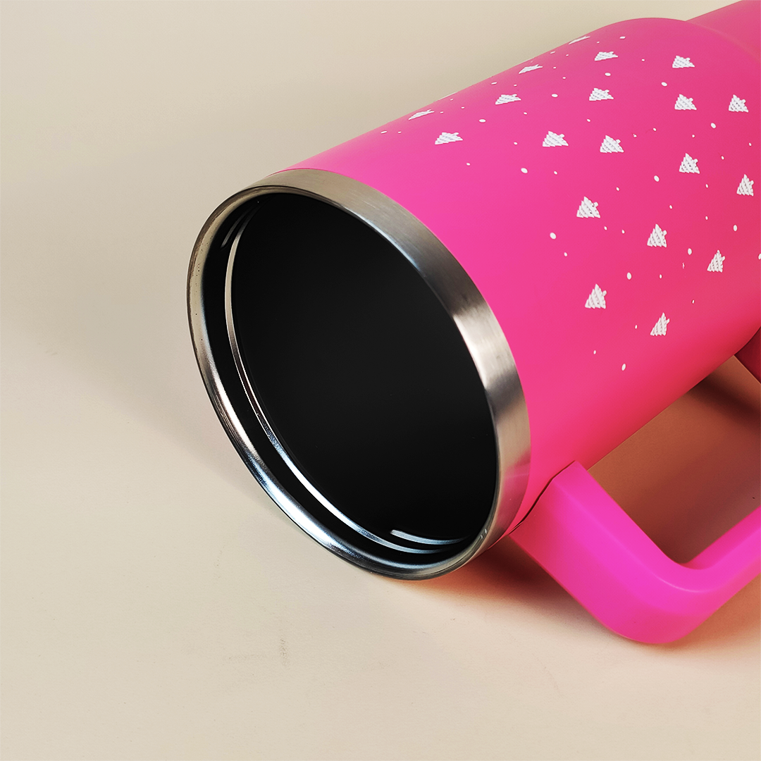 Hot Pink Mini Christmas Tree Tumbler