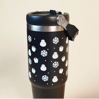 Winter Snow man with Penguin Tumbler