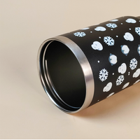 Winter Snow man with Penguin Tumbler