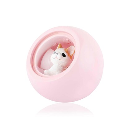 Cute Puppy Night Light Lamp Color LED Light Conversion Room Humidifier for Offices, Bedrooms, Car, Home (Pink)