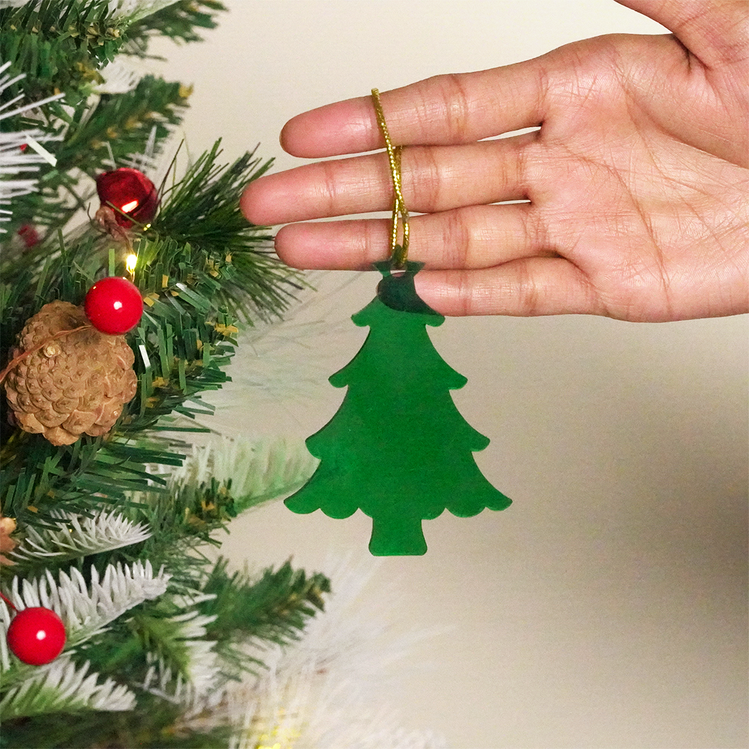 Christmas Tree Designed Christmas Hanging Ornaments – Set of 6