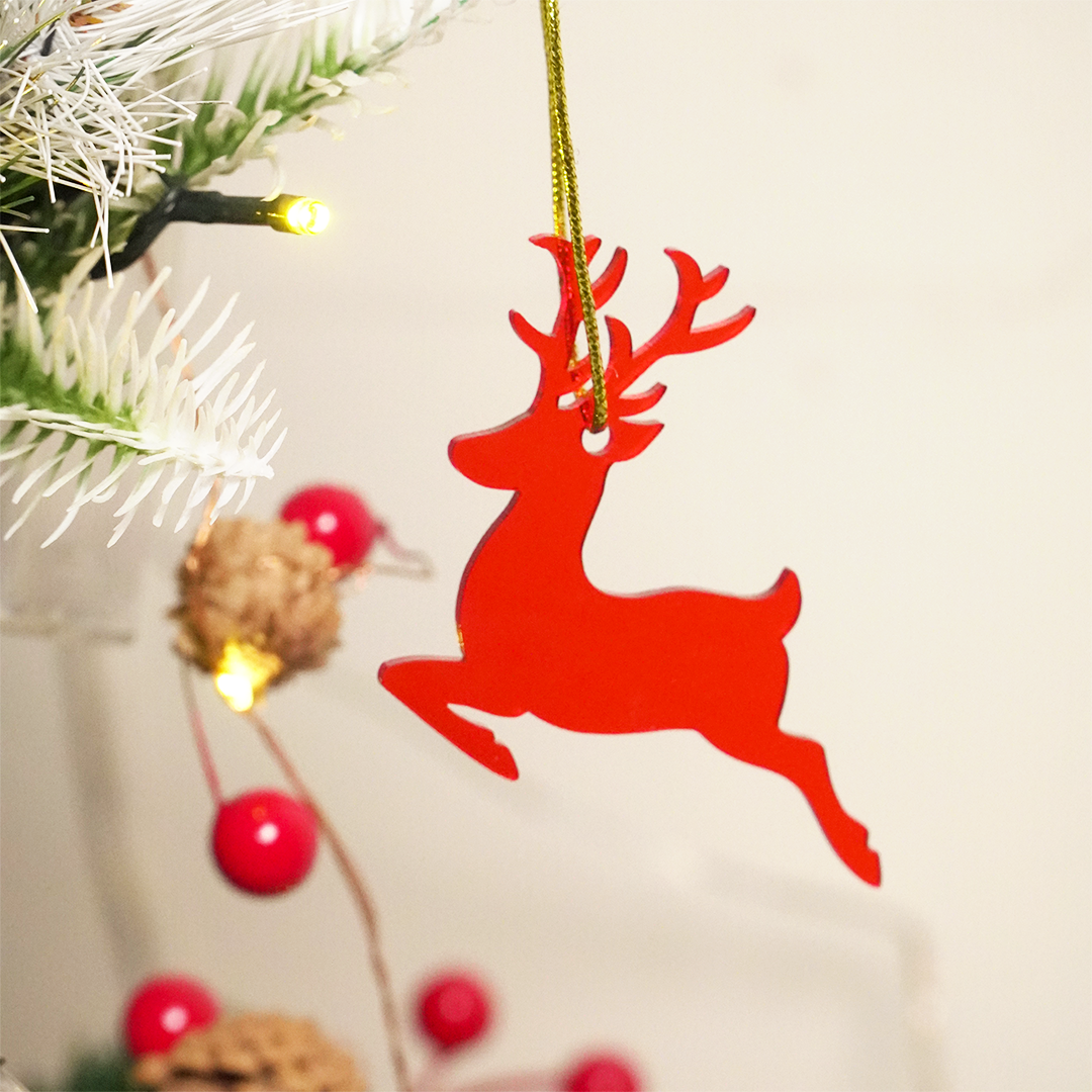 Red Deer designed Christmas Decoration Ornaments- Set of 6