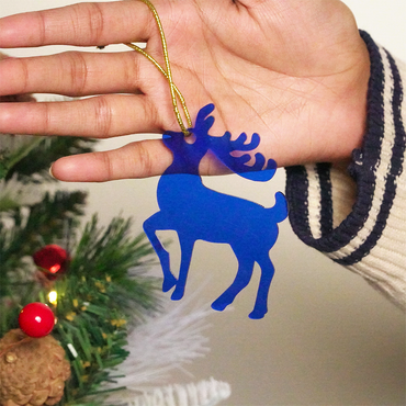 Blue Deer designed Christmas Decoration Ornaments- Set of 6