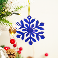 Blue Snowflake Christmas Tree Ornament