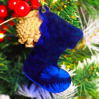 Blue Socks designed Christmas Decoration Ornaments- Set of 6