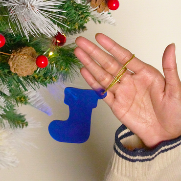 Blue Socks designed Christmas Decoration Ornaments- Set of 6