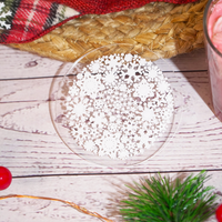 Set of 6 Acrylic Snowburst Ornament Set – Premium Winter Décor