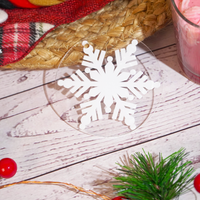 Set of 6 Acrylic Snowflake Ornaments – Elegant Frosted Christmas Décor