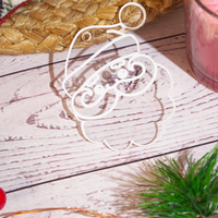 Acrylic Santa Claus Ornament – Premium Christmas Hanging Décor (8 cm, Set of 6)