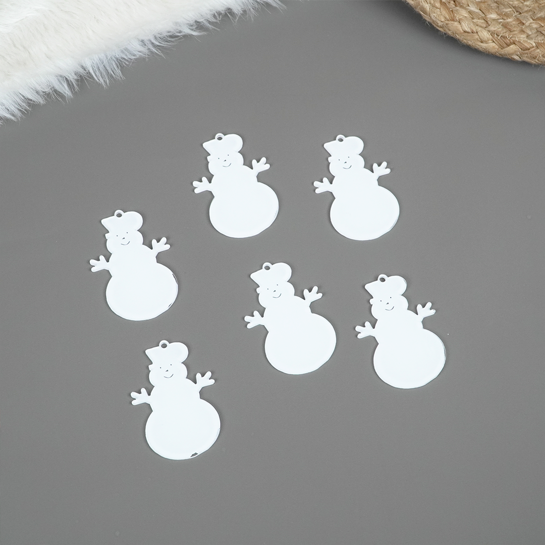 Set of 6 Acrylic Christmas Hanging Ornaments – Premium Festive Décor