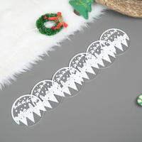 Set of 6 Acrylic Christmas Cityscape Ornaments – Hanging Décor