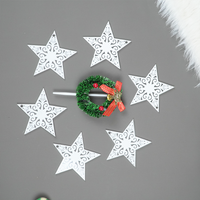Set of 6 Acrylic Star Christmas Ornament – Elegant Clear Festive Hanging Décor