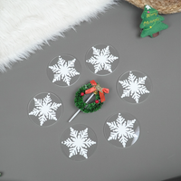 Set of 6 Acrylic Snowflake Ornaments – Elegant Frosted Christmas Décor