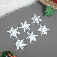 Set of 6 Acrylic Snowflake Ornaments – Elegant Frosted Christmas Décor