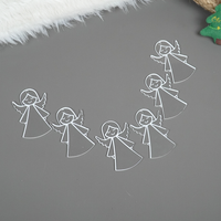 Set of 6 Acrylic Angel Christmas Ornament – Cute Holiday Hanging Décor (8cm)