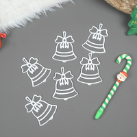 Set of 6 Acrylic Christmas Bell Ornaments – Elegant Hanging Décor (8 cm)