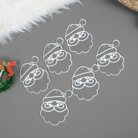Acrylic Santa Claus Ornament – Premium Christmas Hanging Décor (8 cm, Set of 6)
