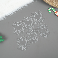 Set of 6 Acrylic Angel Doll Ornaments – Elegant Clear Christmas Decorations