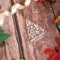 Set of 6 Acrylic Christmas Tree Ornament – Premium Hanging Decoration (8 cm)