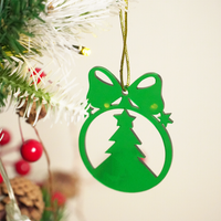 Set-6 Christmas Tree Ornament Cutouts – Green