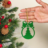 Set-6 Christmas Tree Ornament Cutouts – Green