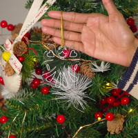 Set of 6 Acrylic Angel Doll Ornaments – Elegant Clear Christmas Decorations