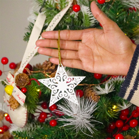 Set of 6 Acrylic Star Christmas Ornament – Elegant Clear Festive Hanging Décor