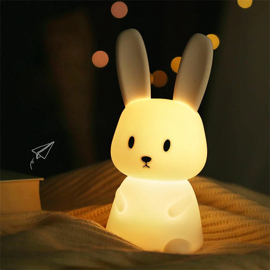 Cute Silicone Bunny Night Light