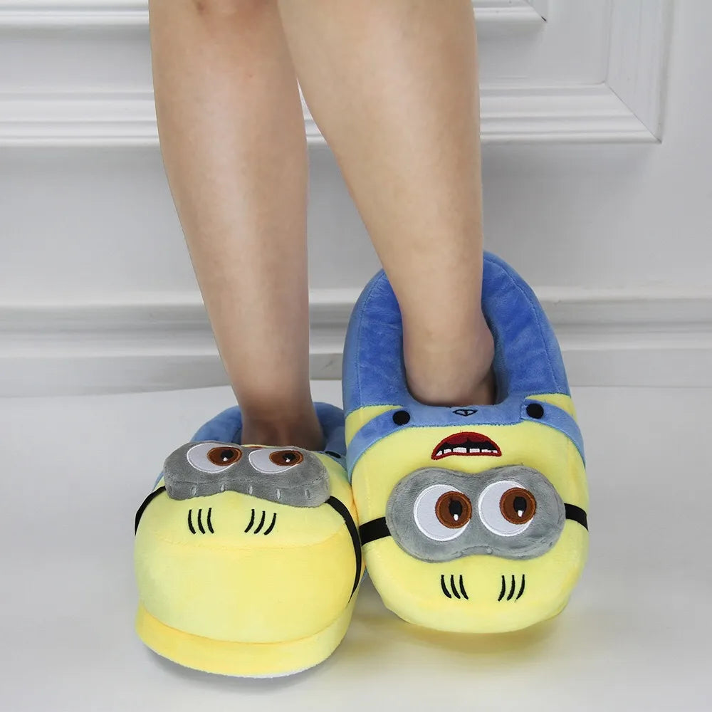 Minions Plush Non Slip Winter Slippers (Universal Size)