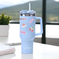 Personalized AestheticWrap™ Tumbler with Straw & Lid