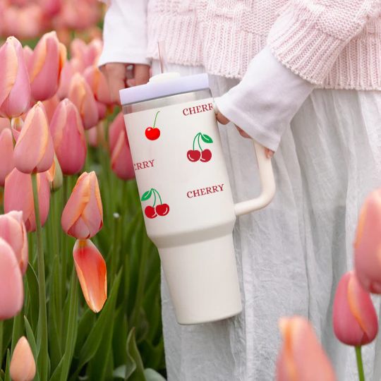 Personalized CherrySip™ Tumbler with Straw & Lid