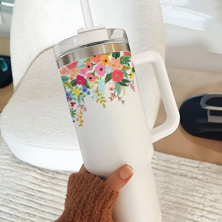 Personalized BotaniCup™ Tumbler with Straw & Lid