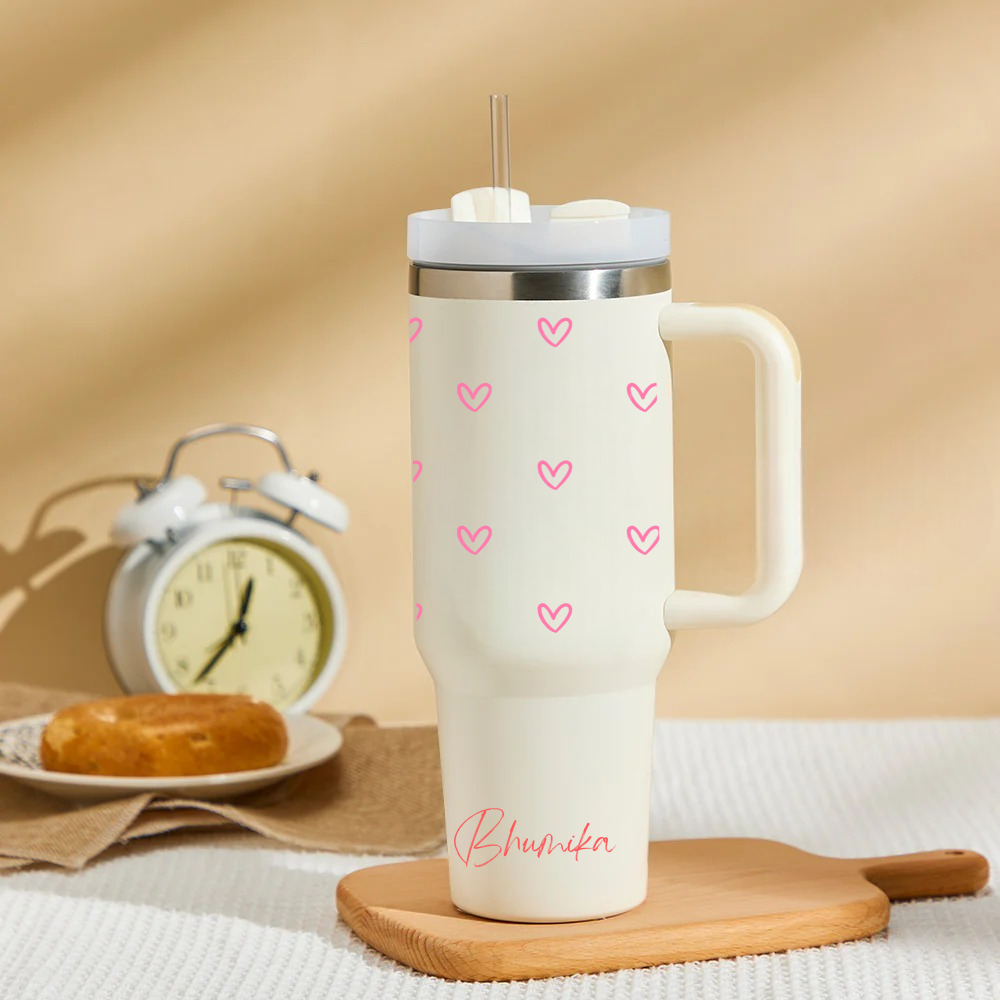 Personalized LoveSip™ Tumbler with Straw & Lid