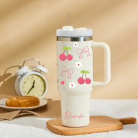 Personalized BerryBow™ Tumbler with Straw & Lid