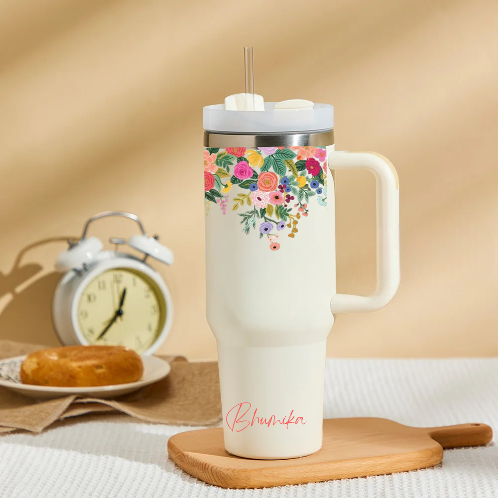 Personalized BotaniCup™ Tumbler with Straw & Lid