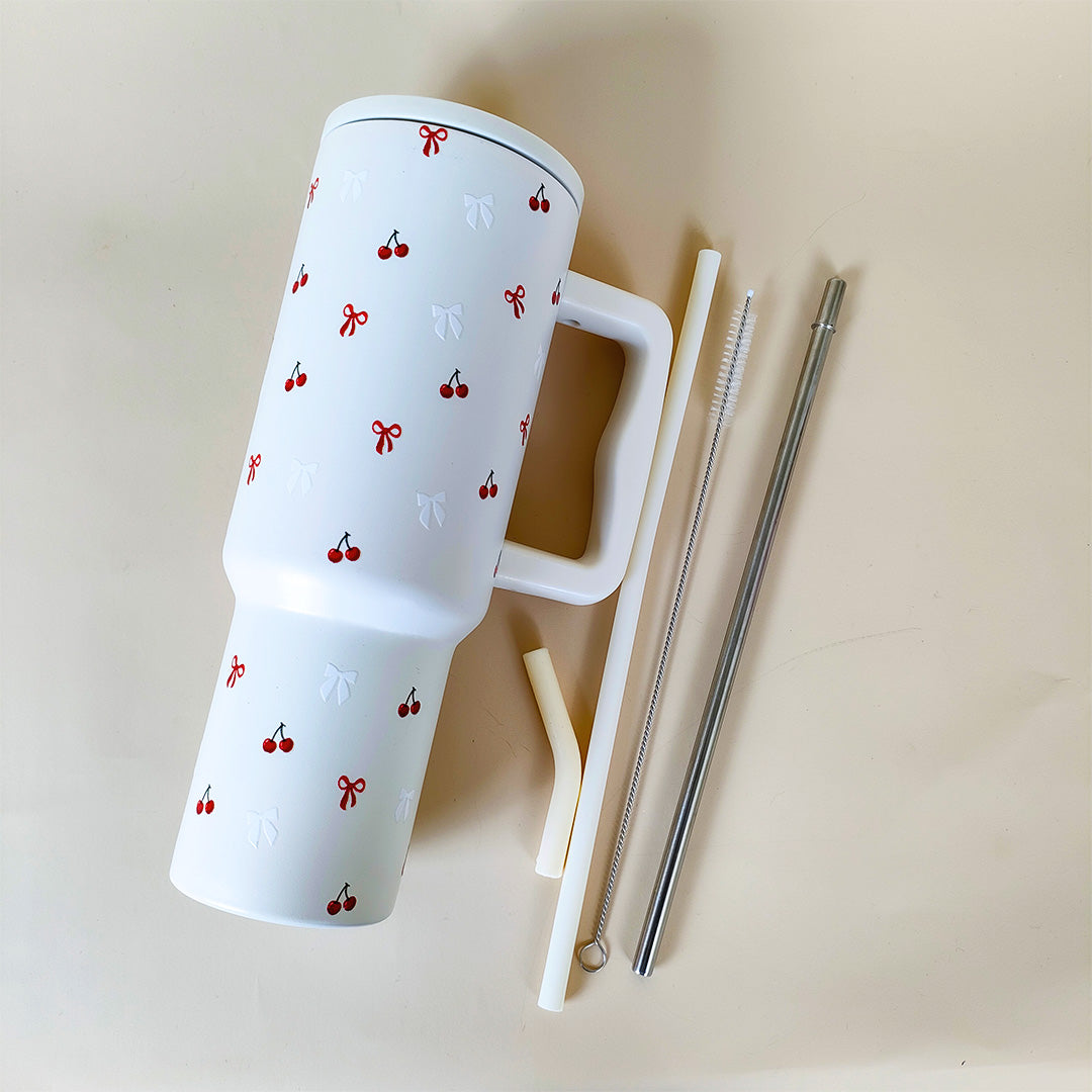 クリエイティブメモリーズ　セリーネウォーターセット Stainless Steel Tumbler with Handle & Straw – Leakproof Insulated