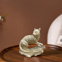 Elegant Golden Leopard Showpiece – Luxury Animal Figurine for Home Décor
