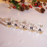 Personalized Alphabet Shot Glass Set – Custom Name Glasses for Gifting & Parties